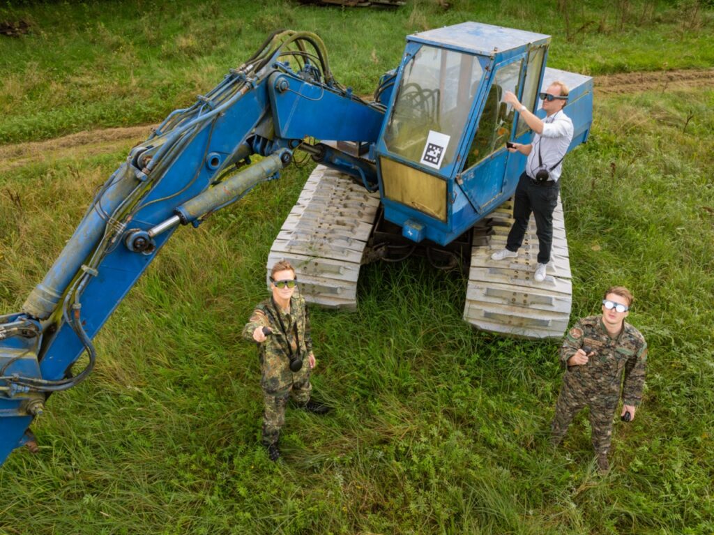Drohnenfotos mit Gruppenbild Luftbild für die Werbung vom Fotografen